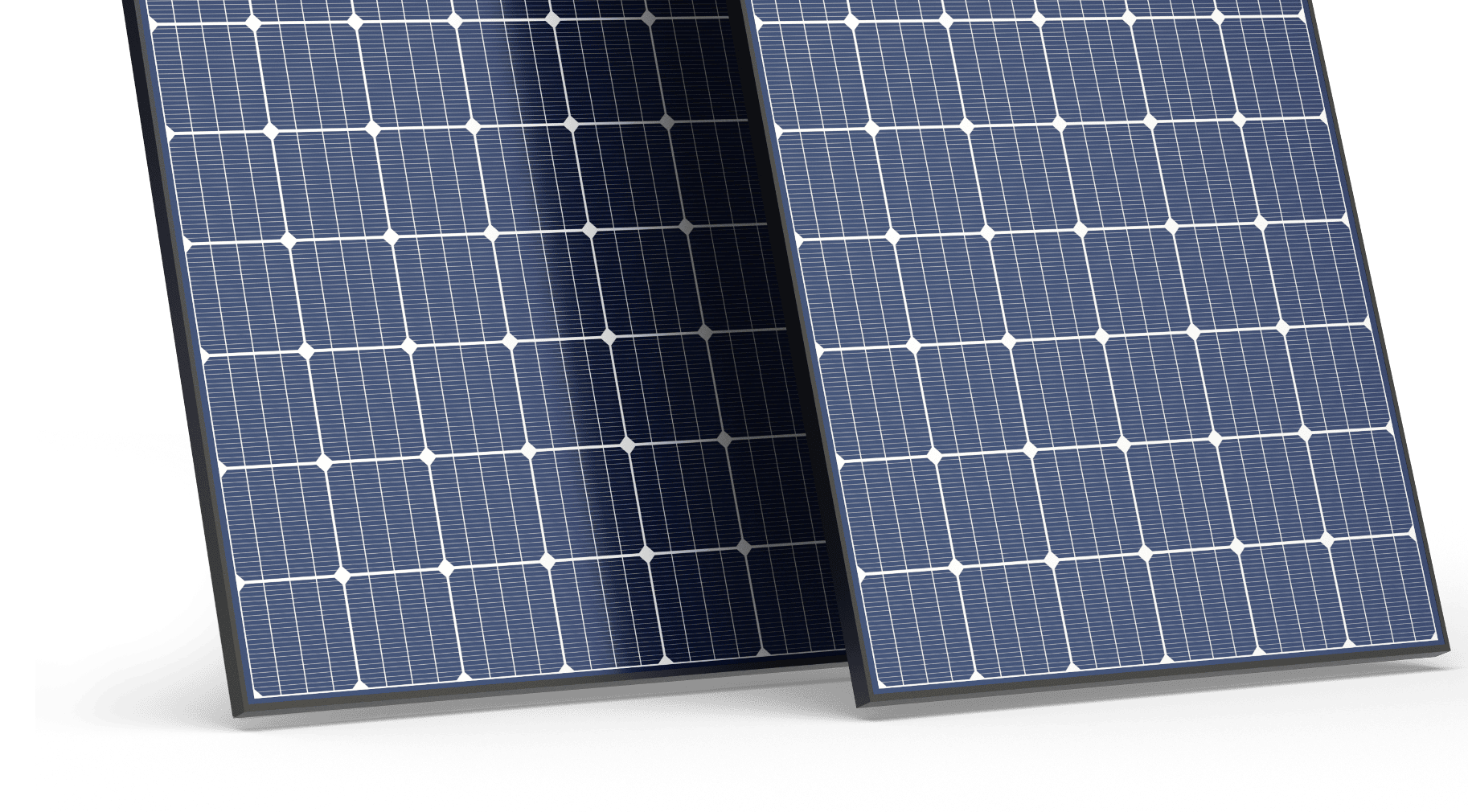 Foto di pannelli con celle monocristalline